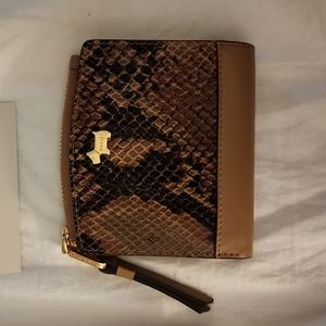 NWT Small Radley London Hampstead Faux Python Leather Wallet